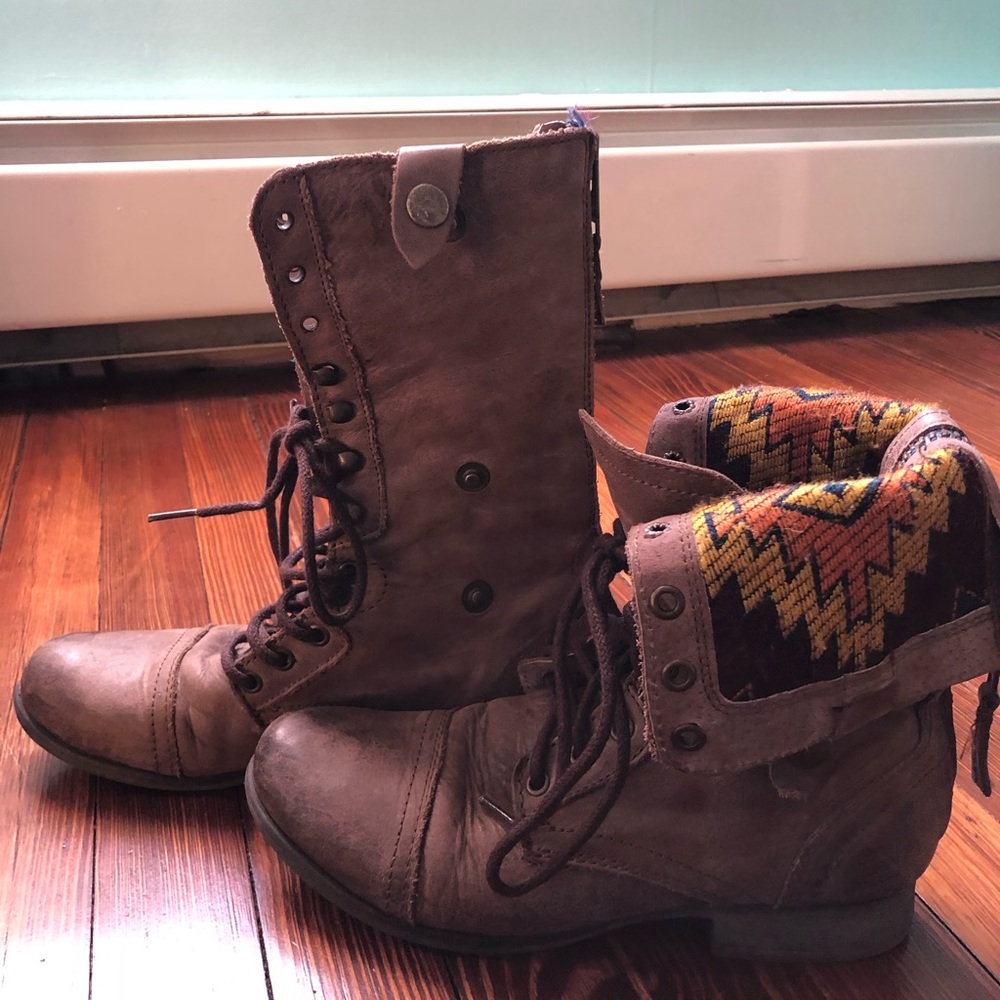 Steve Madden Chevy leather  boots women brown